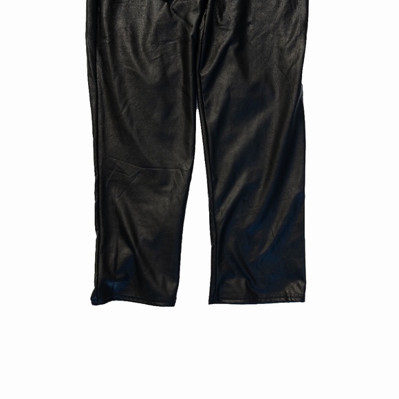 Brand New Vegan Leather Straight Leg Pants - Picture 4 of 6